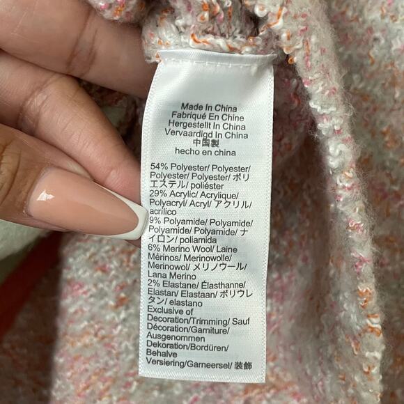 J. Crew Cardigan Womens Small Orange Pink Marled Sweater Lady Jacket Academia - Picture 10 of 11